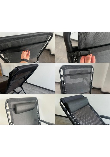 Suntek Ofis Sandalyeleri, Arka Bahçe Ve Için Tokalı Bantlı Siyah