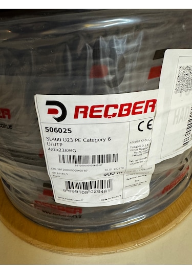 Reçber Cat6 Pe U/utp Sl400 23awg 500 M. Dış Ortam