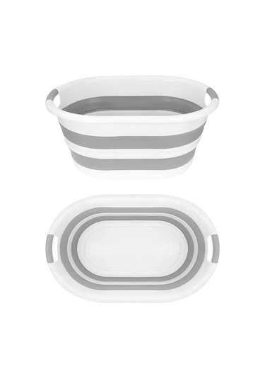 Porsima LA-550 Katlanabilir Çamaşır Sepeti Akordiyon Katlanır Sele Sepet Silikon Çamaşır Sepeti 26 L Diğer