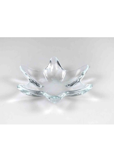 1 Adet Yıldız Cam Sosluk Çerezlik Şeffaf 12 Cm Tekli