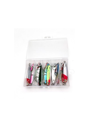 Valkyrie 10 Adet 20gr 6cm Kutulu Metal Rapala Jig Seti Balık Olta Yemi Parlak Gerçekçi Zoka