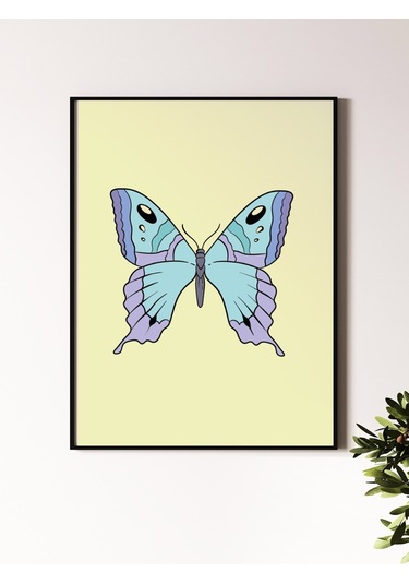 Kelebek Tasarımlı 24 33 Cm 350 Gr. Kuşe Kağıt Poster Pytkpstr050