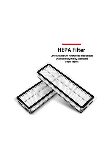 Crackedice Xiaomi Robot Süpürge S20+ / S10 Plus Ana Yan Fırça Paspas Filtresi