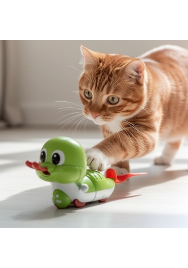 Runaway Kurmalı Salyangoz Kedi Oyuncağı Tüylü Kuyruk