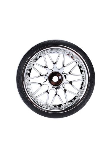 Samdoo 1/10 Rc Drift Araba Lastikleri, Dayanıklı Ve Kırılmaya Dirençli, Gümüş Renkli, 4 Adet, Traxxas Hsp Tamiya Hpı Kyosho Uyumlu