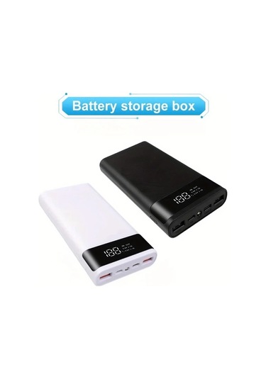 Boatshop1 Mavi 1 Bilgisayar 4x18650 15000mah Cift Usb Cikisli Tasinabilir Dayanikli Pil Kutusu Guc Kaynagi