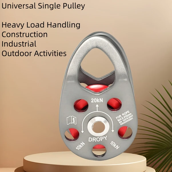 Willowhaven Dayanıklı Alüminyum Alaşım Tek Makara Gri Kırmızı Endüstriyel Kaldırma