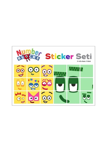 Number Blocks Matematik Eğitici Birim Küp Snapcubes /31-40 Sticker 18 Pcs