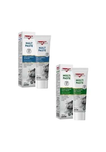 2'li Kedi Bakım Seti: Malt Paste Tüy Yumağı Macunu Ve Multi Paste Multivitamin 2 X 100g