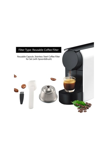 Metabagua Dolce-gusto Için Yeniden Kullanılabilir Kapsül, /dolce-gusto Için Paslanmaz Çelik Kahve Filtresi Seti Ga7nzj Gümüş