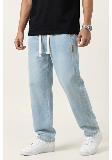 Bigdart Erkek Rahat Kesim Baggy Jean Pantolon 30076 - Mavi