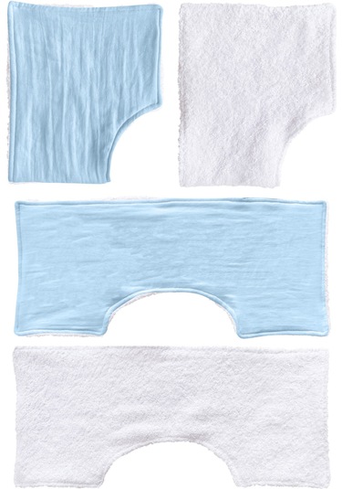 Müslin-havlu 2'li Çift Yönlü Omuz Bezi Gaz Çıkarma Bezi M-beyaz Beyaz - Mavi