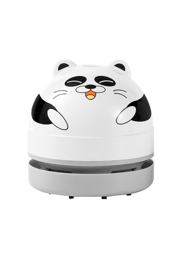 M18 Mini Masaüstü Süpürgesi, Pilli Şarjlı Toz Ve Parçacık Temizleyici, Panda Desenli, 2w Güç, 120 Dakika Kullanim Süresi
