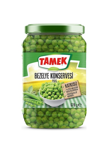 Tamek Bezelye Konserve Cam 2 x 670 G