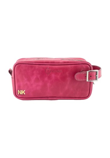 Twingold İsme Özel Dopp Kit Kişisel Bakım Ve Seyahat Çantası - %100 Rainbow Deri - Ac14004 - Fuşya Fuşya