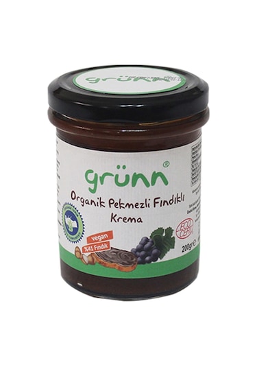 Grünn Organik Pekmezli Fındık Kreması 200 G