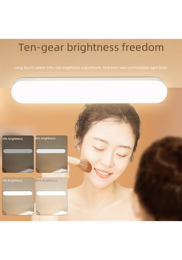 Teltree Usb Şarjlı Banyo Aynası Işığı - 3 Renk Seçenekli, Delme Yok, Parlaklık Ayarlanabilir Led Duvar Lambası 26cm Kompakt Diğer