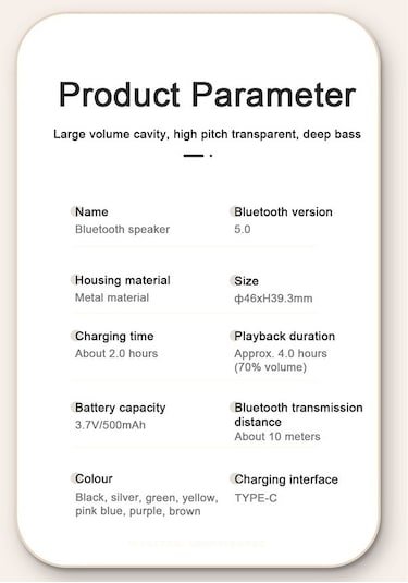 Zyzqstore Ewa A127 Bluetooth Hoparlör, Kablosuz Ses Sistemi, Beyaz Renk, Standart Boyut, Ev Ve Mekan Odaları İçin
