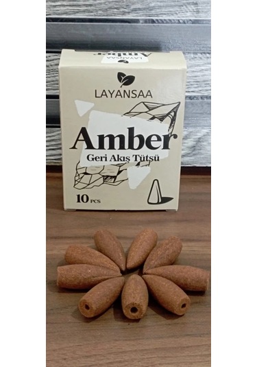 Layansaa 10 Adet Geri Akış Tütsü Amber Kokulu