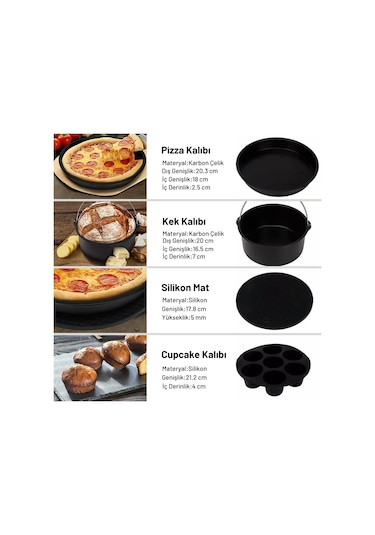 Yui,xiaomi,philips Uyumlu 6.5 Lt Fritöz 12'li Yedek Parça Seti