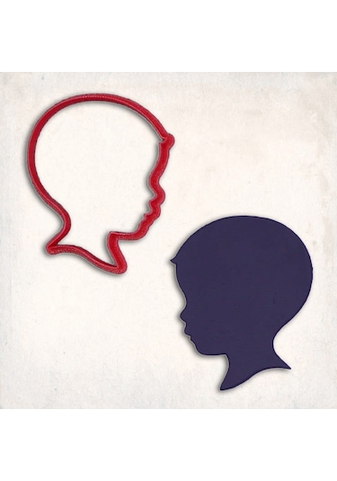 Bebek Kafa Kurabiye Kalıbı Şekillendirici Kopat KIrmızı