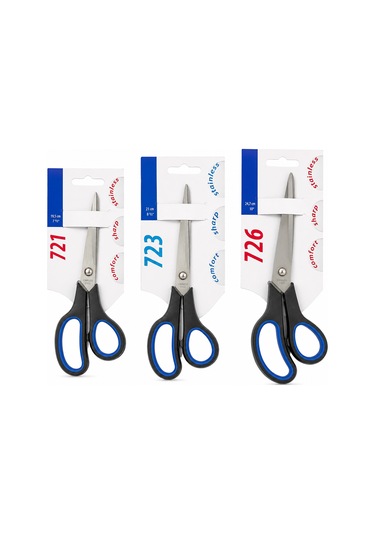 Büyük Boy Ergo 3 Lü Makas Seti 20-21-25 Cm