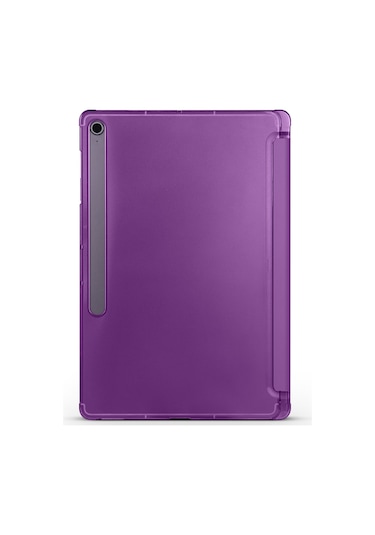 Adige Samsung Galaxy Uyumlu Tab S10 Fe Plus Kılıf Smart Case Kalem Bölmeli Standlı Arkası Buğlu Mika Standlı Kapak