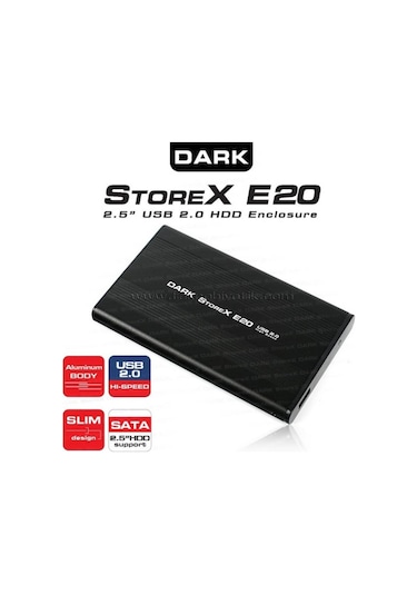 Dark Storex E20 2.5" Usb 2.0 Full Alüminyum Sata Disk Kutusu Dk-