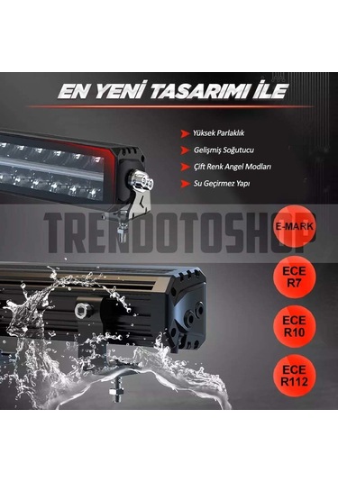 Superior Mystique 35 Cm 180w Amber-beyaz Angel Off Road Led Bar