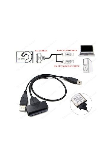 2.5 Inç Sata To Usb Hdd-Ssd Çevirici Dönüştürücü Kablo