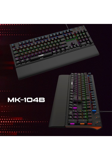 Node Game Nova ND-MK-104BB RGB Kablolu Oyuncu Mekanik Klavye