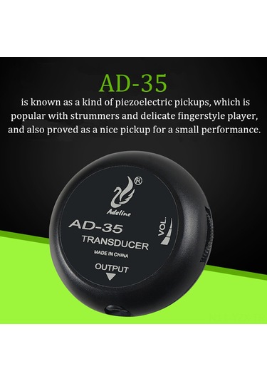 Yaozixa Ad-35 Akustik Enstrümanlar İçin Basit Kurulumlu, Ses Kontrolü İle Piezo Mikrofon Pickup Gitar, Ukulele, Keman, Banjo Vb.