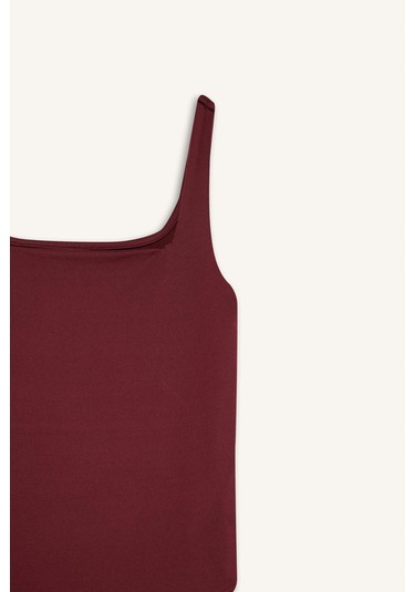 Defacto Kare Yaka Çıtçıtlı Body F9773ax25hsbr115 Bordo-br115