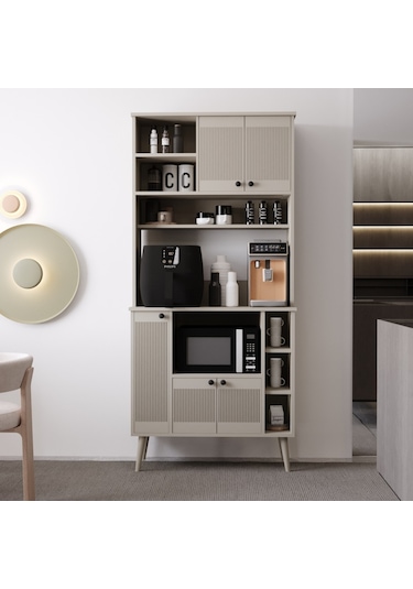 Melura Kahve Köşesi 90 Cm %100 Mdf Çok Amaçlı Dolap Kumtaşı