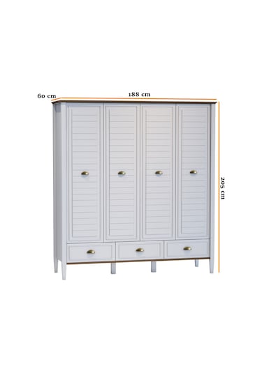 Meltem Kids Joy Genç Odası Dört Kapılı Dolap