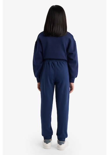 Defacto Kız Çocuk Standart Fit Basic Düz Beli Lastikli Jogger Eşofman Altı Y1226a625aunv241 Lacivert