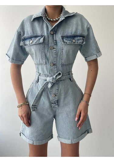 Tone Denim Tulum Açık Mavi