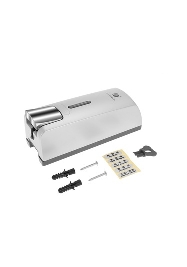 Hangfox Duvar Tipi Tek Lübbeyli Sabun Dispenseri 300ml - Abs Malzeme, Basma Kullanim, Otel & Ev Odasi, Gümüş Renkli Sabun/şampuan Kutusu Diğer