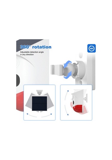 Xianwen Geeroyoo Güneş Enerjili Hareket Sensörlü 120db Alarm, Su