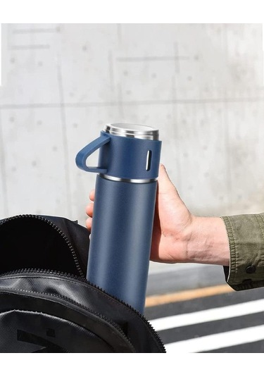 Kamp Termosu - Termos Seti - 500 Ml - 3 Adet Bardak 001