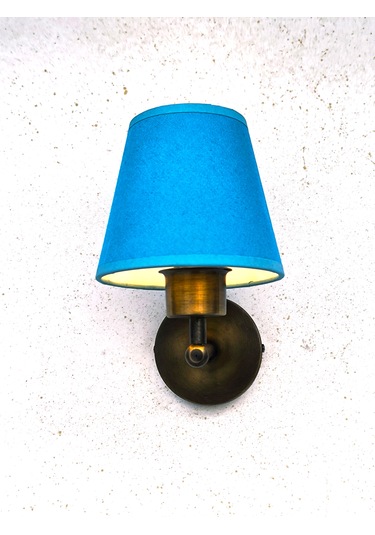 Shimmer Duvar Apliği Eskitme Gold Mavi Başlıklı Mavi