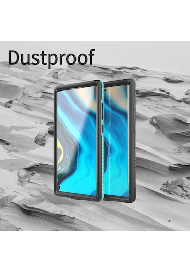 Samsung Galaxy S22 Ultra Kılıf Toz Kir Su Geçirmez Kapak Siyah