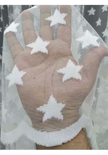 Tül Perde Yıldız Desenli Kaliteli Ve Uygun Fiyatlı (348230951)