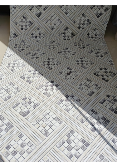 Kahverengi Klasik Desen Yıkanabilir Kaymaz Dört Mevsimlik Salon Banyo Balkon Genç Odası Kesme Halı Kahverengi