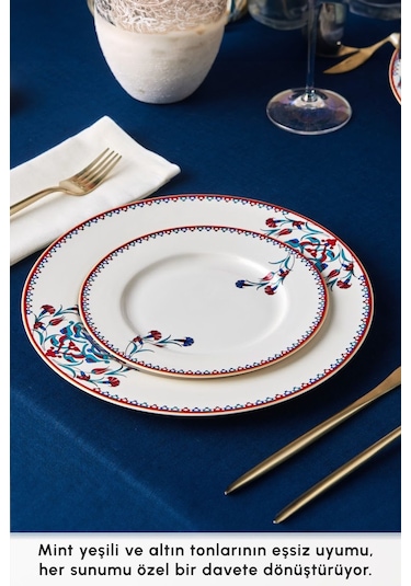 Karaca  Forever Bone Nakkaş 24 Parça 6 Kişilik Yemek Takımı