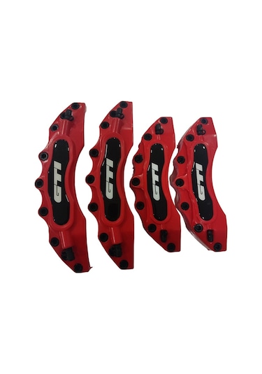 Brembo Fren Kaliper Kapağı Jant Braketi Universal 16” Jant ve Üzeri İle Uyumlu 4lü Set GTI Kırmızı