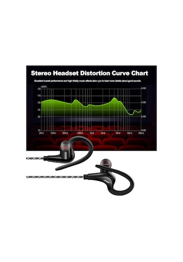 Mufunye Fonge S760 Spor Kulaklık, Kablolu Girişli, Mikrofonlu, Tepki Kontrolü, Siyah, 3.5mm Soket S760