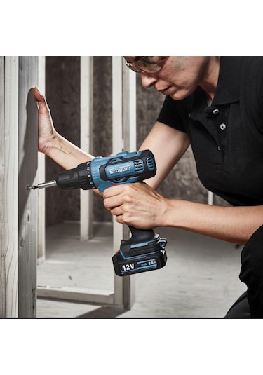 Erbauer EDD12-Li-2 12V 2Ah Çift Akülü Matkap Vidalama