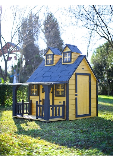 Mandu Ultra Lüks Ahşap Köpek Kulübesi Evi Gold Edition