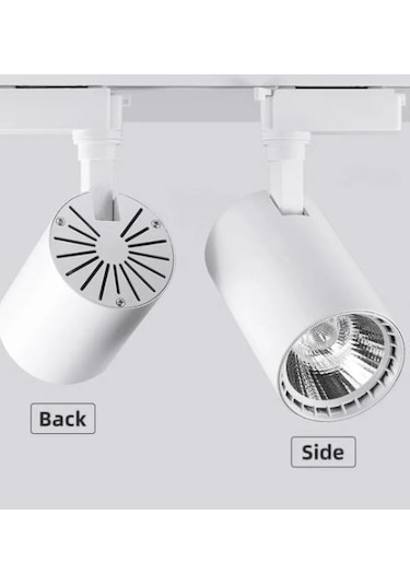 4 Adet Dekoratif Led Ray Spot + 1 Metre Ray Beyaz Kasa Günışığı